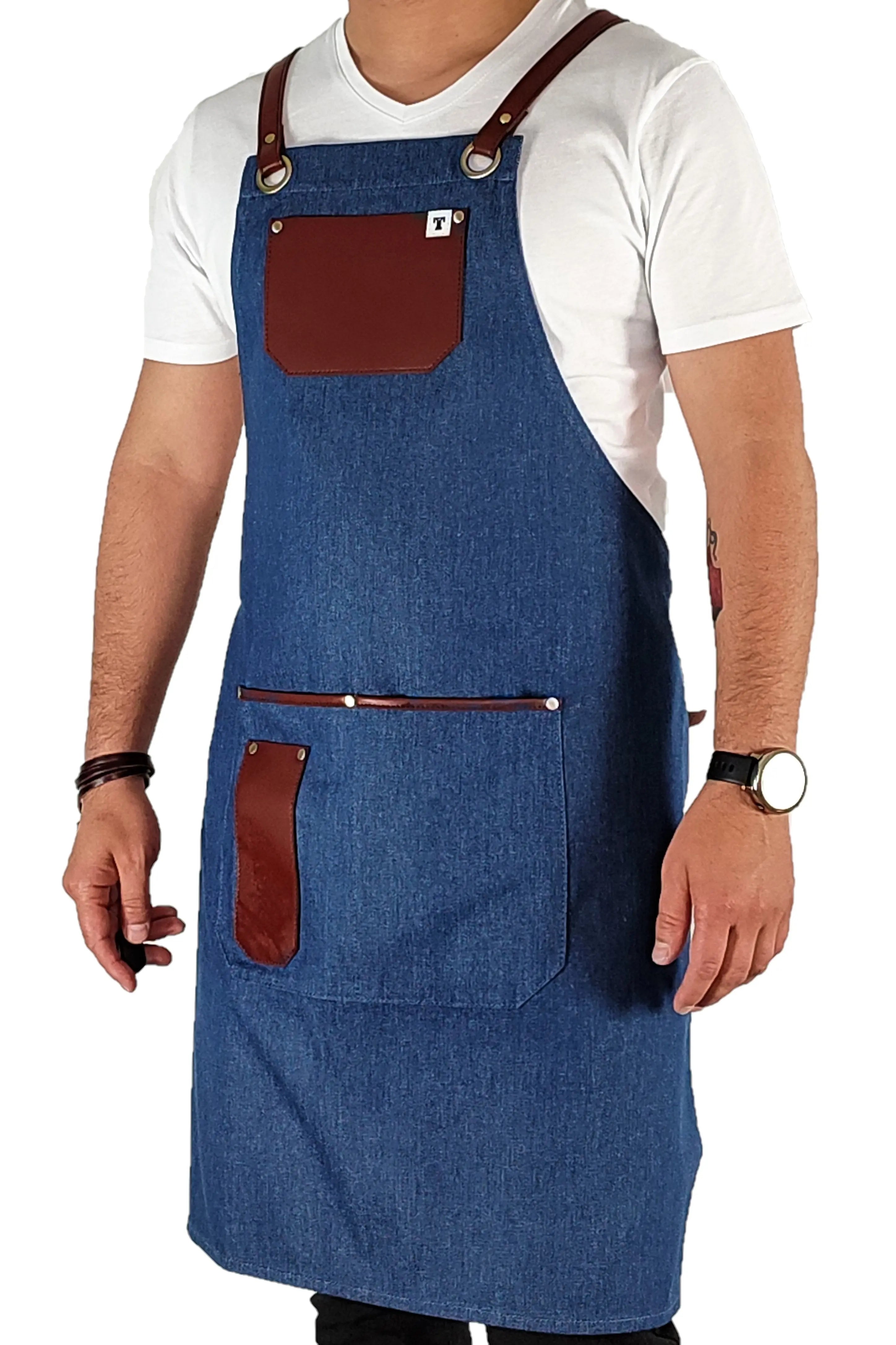 Cowboy Apron | Blue Denim | Barman and baristas apron