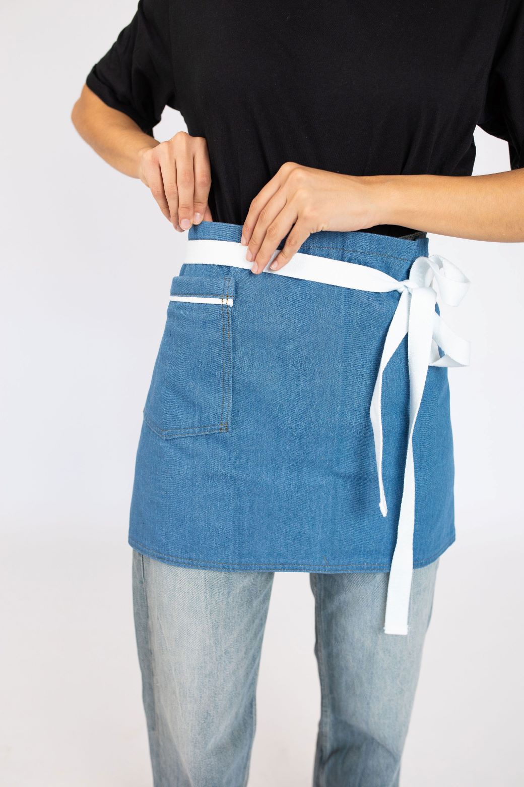 Delantal Vaquero Blue Stone Wash Corto Tablyer delantales