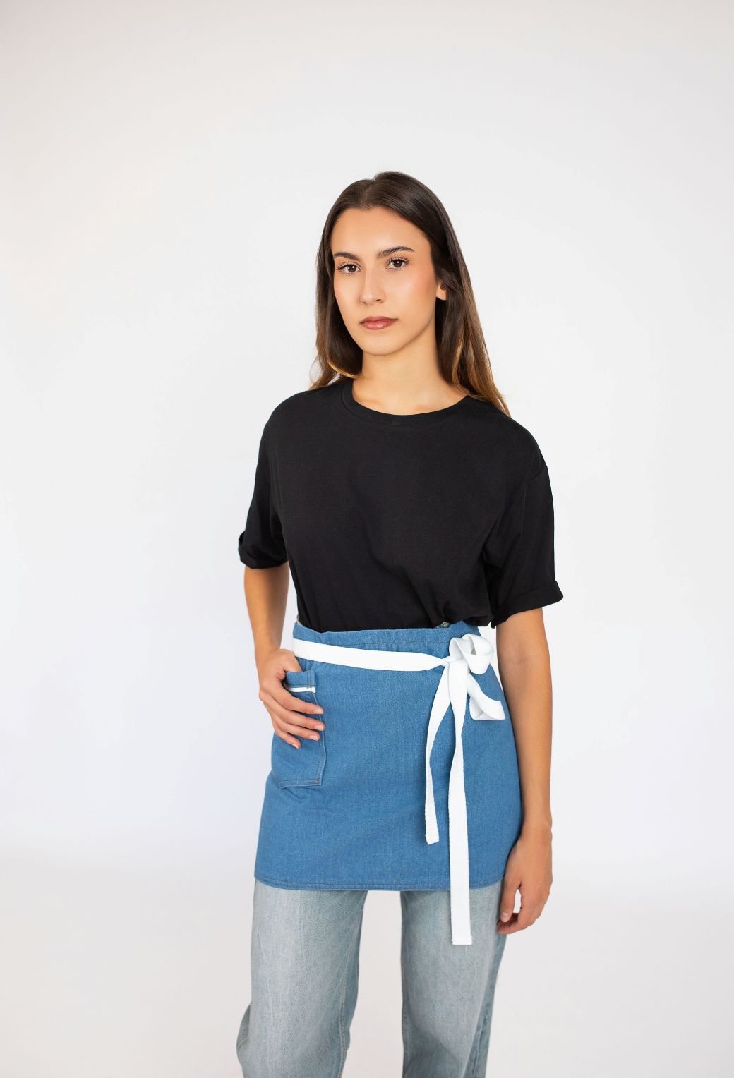 Delantal Vaquero Blue Stone Wash Corto Tablyer delantales