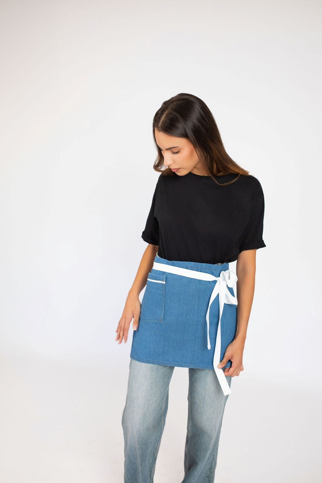 Delantal Vaquero Blue Stone Wash Corto Tablyer delantales