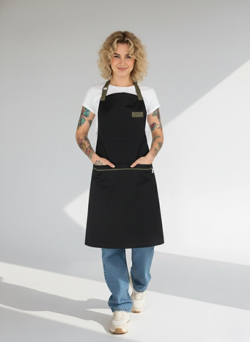 Delantal de Cocina Ajo Negro C verde Tablyer delantales