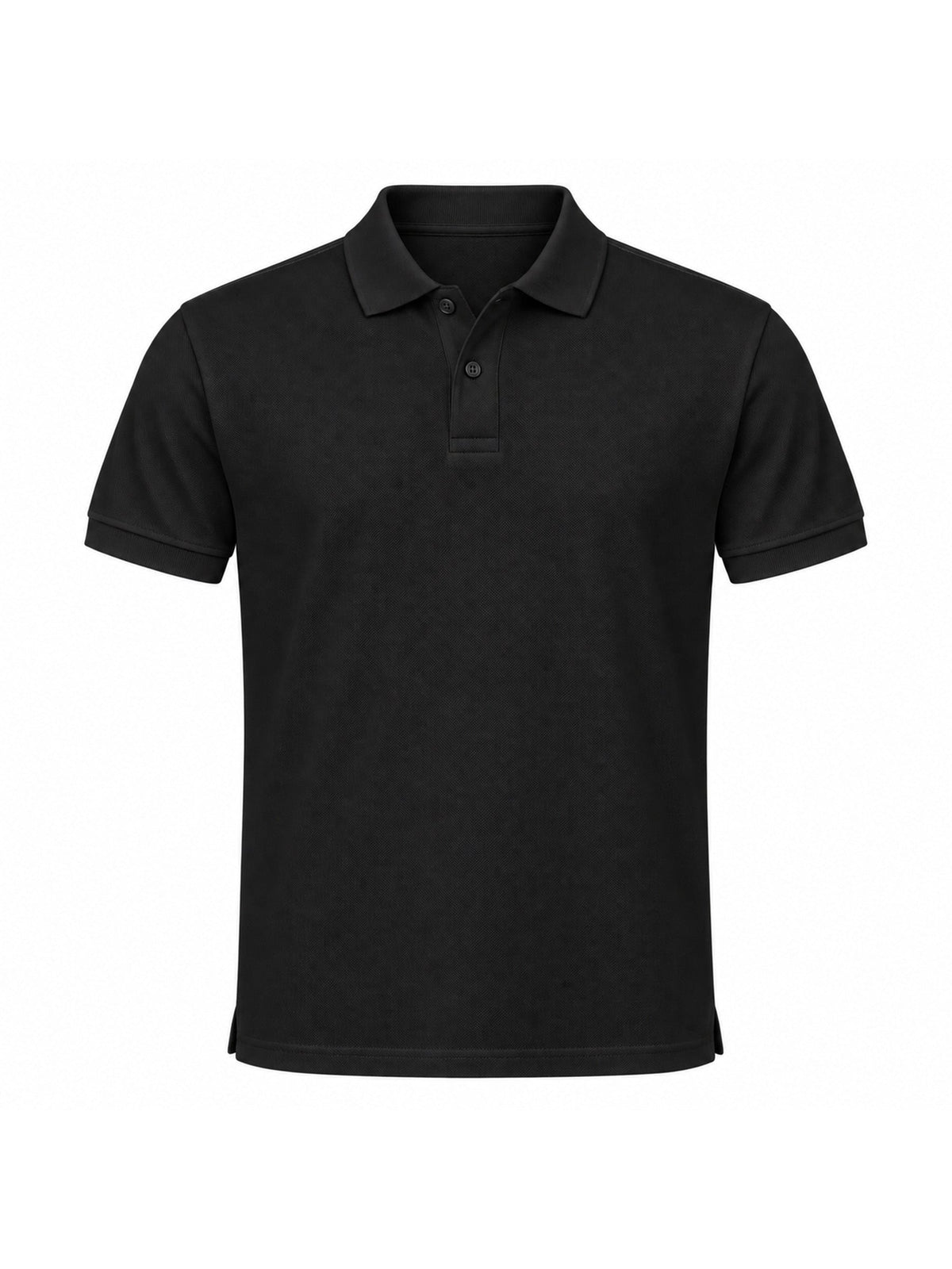 Polo Soho — Algodón Piqué 180 g, color Negro (BK), frontal sin marca de proveedor