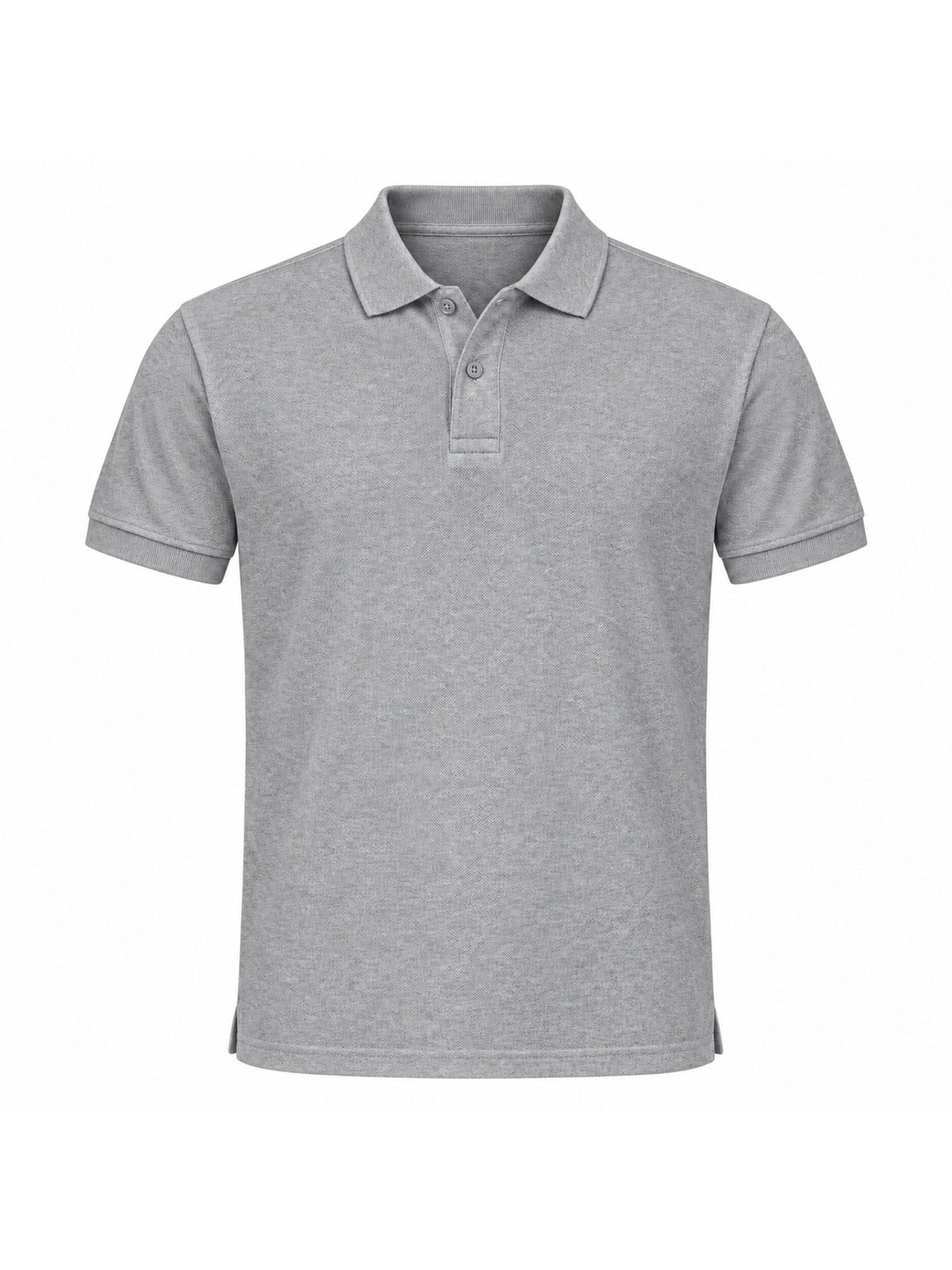 Polo Soho — Algodón Piqué 180 g, color Gris melange (GM), frontal sin marca de proveedor