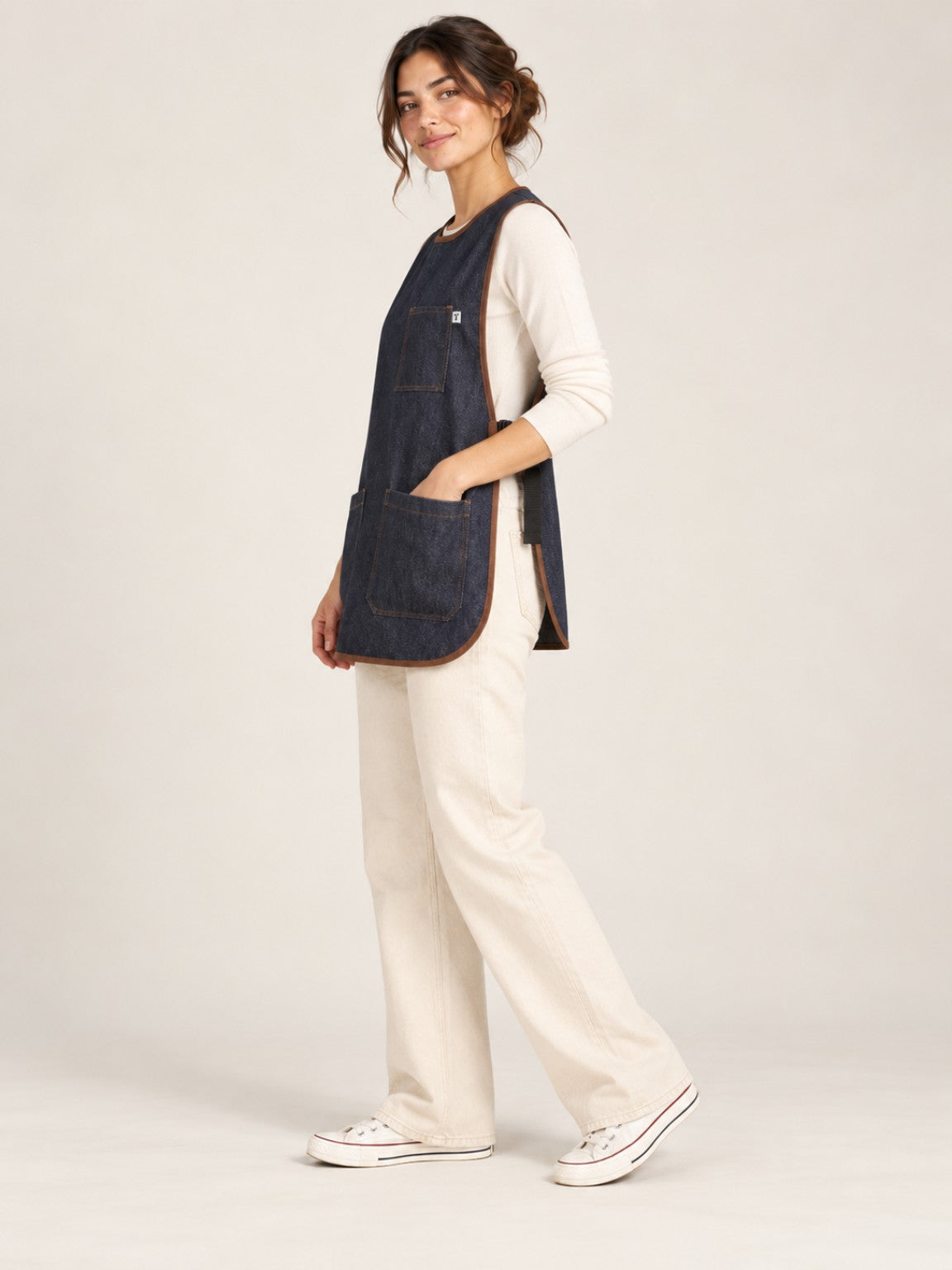Casulla Pittsburgh Denim vista lateral en modelo