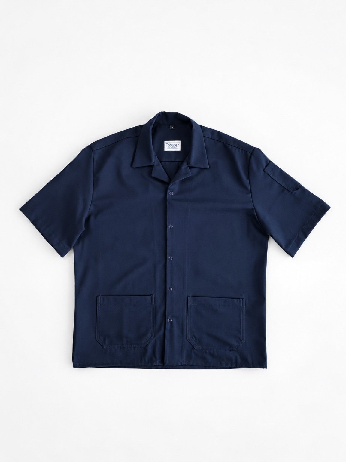 Camisa Worker Blue 100% algodón orgánico vista frontal