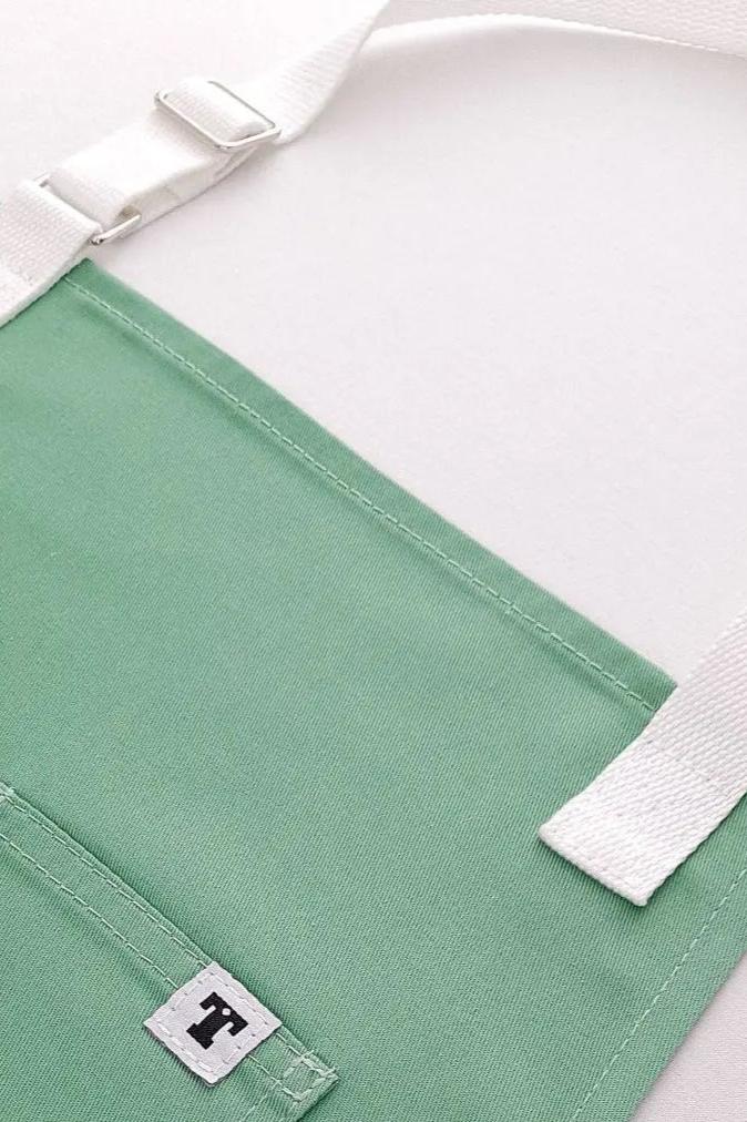 Delantal Chef line Green apron Tablyer, Delantal verde de cocina o sala 