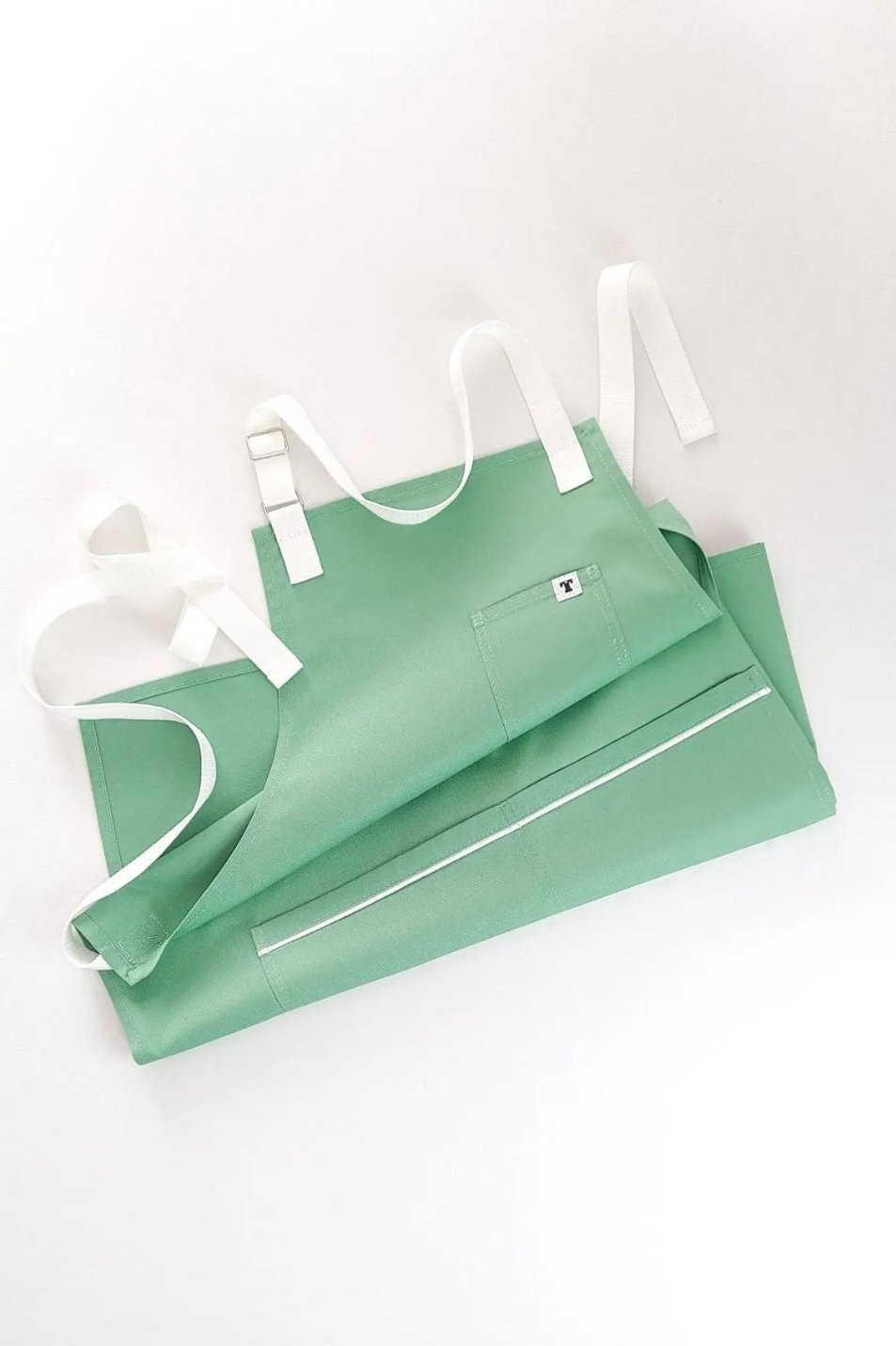 Delantal Chef line Green apron Tablyer, Delantal verde de cocina o sala 